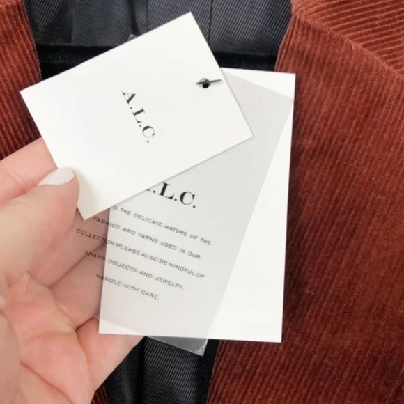 A. L. C. Vernay Corduroy Blazer In Deep Rust Size US 10 Rare Find - Picture 13 of 13